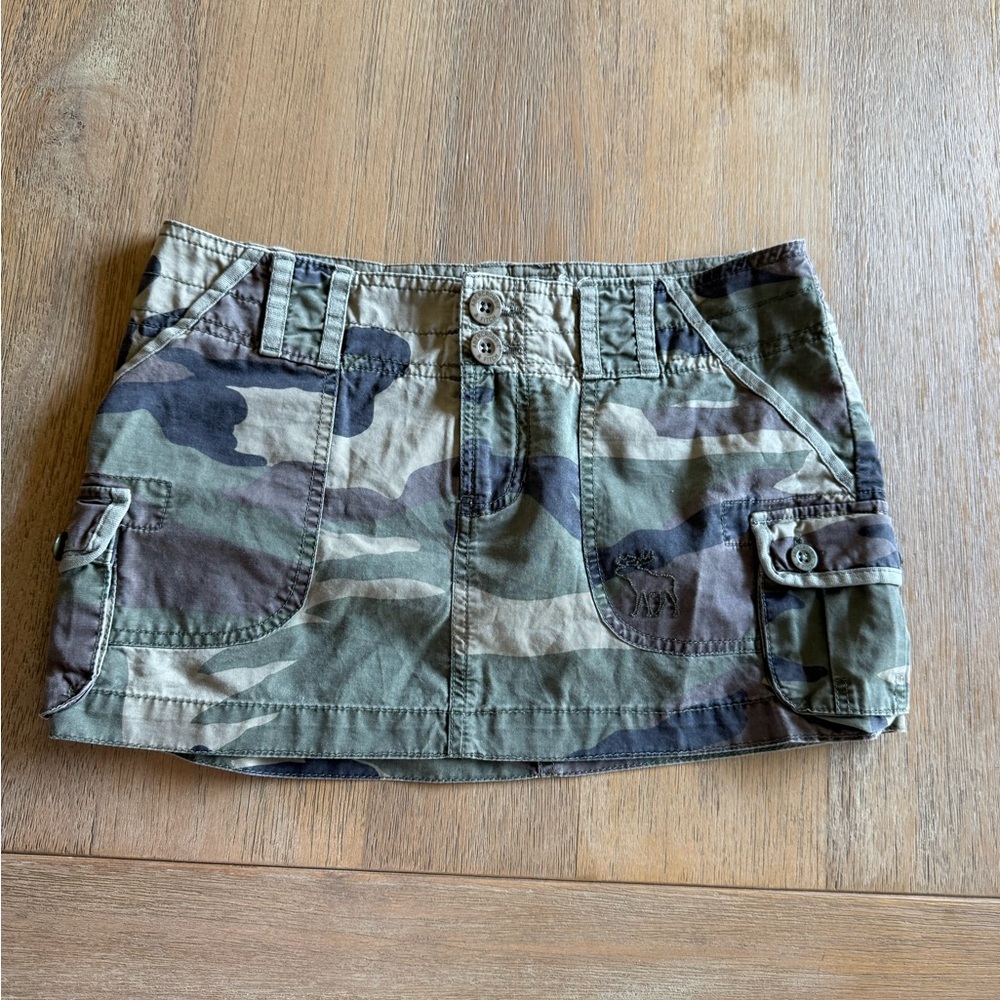 Abercrombie & Fitch Olive Camouflage Skirt